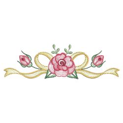 Rippled Heirloom Roses 06(Sm) machine embroidery designs