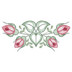Rippled Heirloom Roses 08(Sm) machine embroidery designs