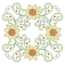 Rippled Flower Quilt(Sm) machine embroidery designs