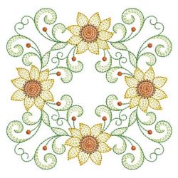 Rippled Flower Quilt 01(Lg) machine embroidery designs