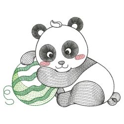 Cute Baby Panda 01(Md) machine embroidery designs