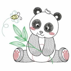 Cute Baby Panda 06(Md) machine embroidery designs