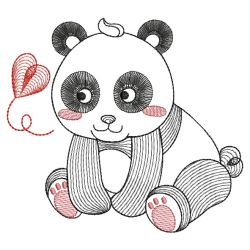 Cute Baby Panda 08(Md) machine embroidery designs