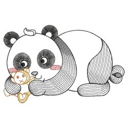 Cute Baby Panda 12(Md) machine embroidery designs
