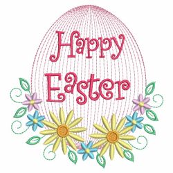 Rippled Happy Easter 06(Md) machine embroidery designs