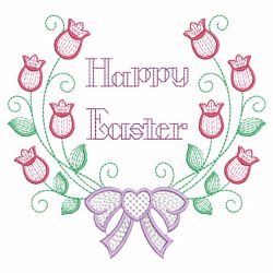 Rippled Happy Easter 07(Md) machine embroidery designs