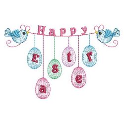 Rippled Happy Easter 10(Md) machine embroidery designs