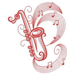 Redwork Musical Instruments 04(Sm) machine embroidery designs