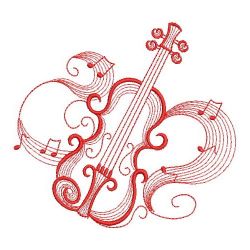 Redwork Musical Instruments 08(Sm) machine embroidery designs