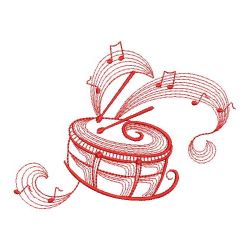 Redwork Musical Instruments 09(Sm) machine embroidery designs