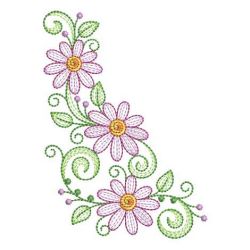Rippled Flowers 02(Md) machine embroidery designs