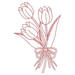 Redwork Tulips(Lg) machine embroidery designs