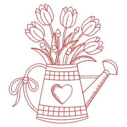 Redwork Tulips 02(Sm) machine embroidery designs