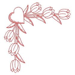 Redwork Tulips 06(Sm) machine embroidery designs