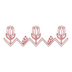 Redwork Tulips 08(Lg) machine embroidery designs