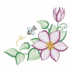 Rippled Clematis 02(Md) machine embroidery designs