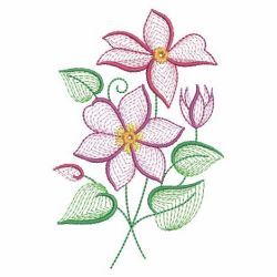 Rippled Clematis 03(Sm) machine embroidery designs