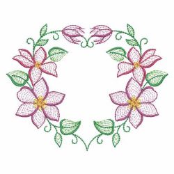 Rippled Clematis 07(Sm) machine embroidery designs