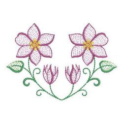 Rippled Clematis 08(Md) machine embroidery designs