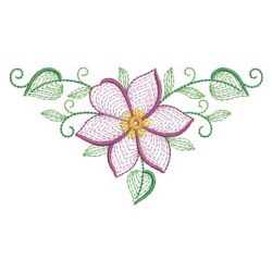 Rippled Clematis 10(Lg) machine embroidery designs