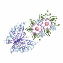 Butterfly With Flowers 01(Lg) machine embroidery designs