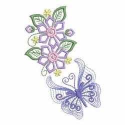 Butterfly With Flowers 02(Md) machine embroidery designs