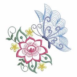 Butterfly With Flowers 04(Md) machine embroidery designs