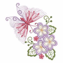 Butterfly With Flowers 08(Lg) machine embroidery designs