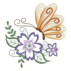 Butterfly With Flowers 11(Sm) machine embroidery designs