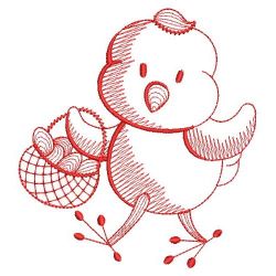 Redwork Cute Chick 02(Md) machine embroidery designs