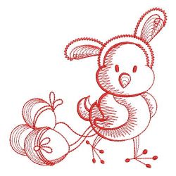 Redwork Cute Chick 10(Md) machine embroidery designs