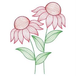 Rippled Echinacea 01(Lg) machine embroidery designs