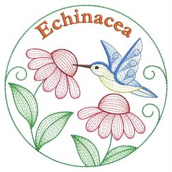 Rippled Echinacea 09(Sm) machine embroidery designs