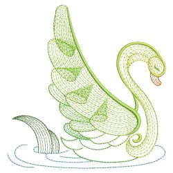 Rippled Colorful Swan 03(Sm) machine embroidery designs