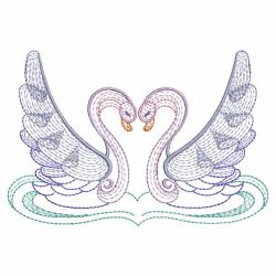 Rippled Colorful Swan 04(Sm) machine embroidery designs