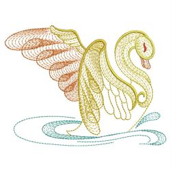Rippled Colorful Swan 05(Sm) machine embroidery designs