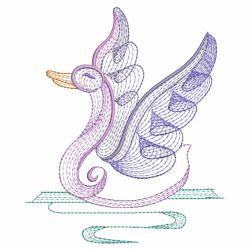 Rippled Colorful Swan 06(Md) machine embroidery designs