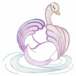 Rippled Colorful Swan 07(Md) machine embroidery designs