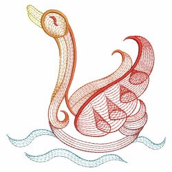 Rippled Colorful Swan 08(Sm) machine embroidery designs