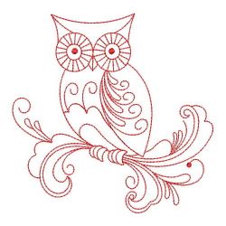Redwork Heirloom Owls 01(Lg) machine embroidery designs