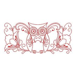 Redwork Heirloom Owls 03(Md) machine embroidery designs