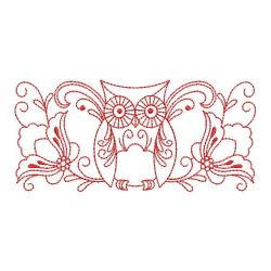 Redwork Heirloom Owls 03(Lg)