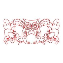 Redwork Heirloom Owls 03(Sm)