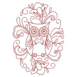 Redwork Heirloom Owls 05(Lg) machine embroidery designs