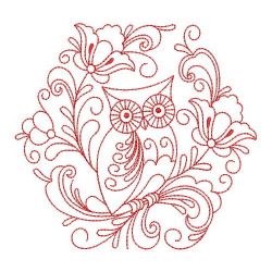 Redwork Heirloom Owls 09(Lg) machine embroidery designs