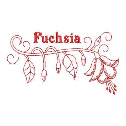 Redwork Fuchsia 02(Lg) machine embroidery designs