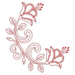 Redwork Fuchsia 04(Lg) machine embroidery designs