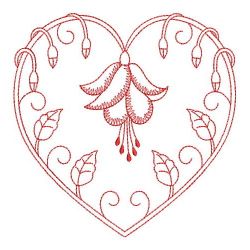 Redwork Fuchsia 06(Sm) machine embroidery designs