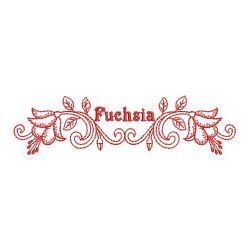 Redwork Fuchsia 07(Md) machine embroidery designs