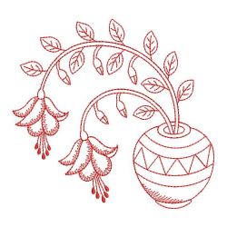 Redwork Fuchsia 09(Lg) machine embroidery designs